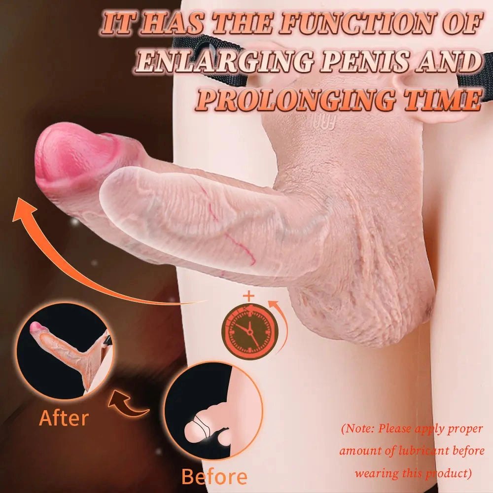 Dual Foot Base Realistic Dildo 7 in - Realistic G-Spot Dildo