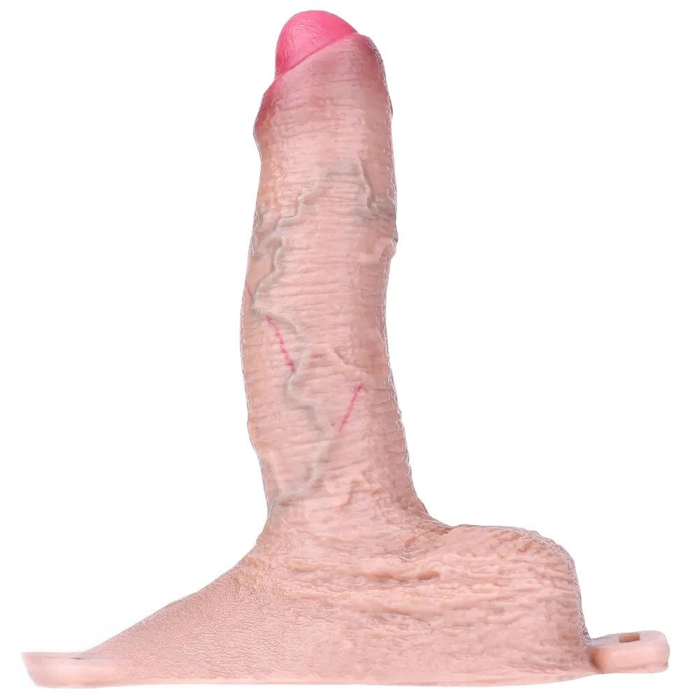 Dual Foot Base Realistic Dildo 7 in - Realistic G-Spot Dildo