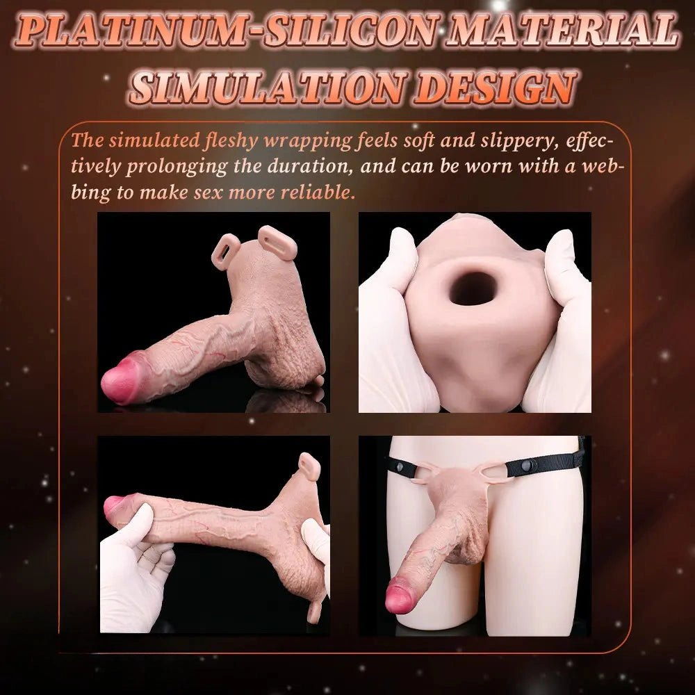 Dual Foot Base Realistic Dildo 7 in - Realistic G-Spot Dildo