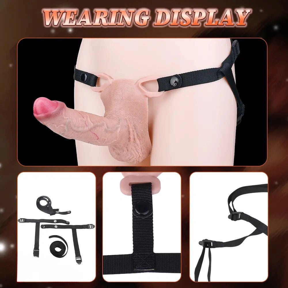 Dual Foot Base Realistic Dildo 7 in - Realistic G-Spot Dildo