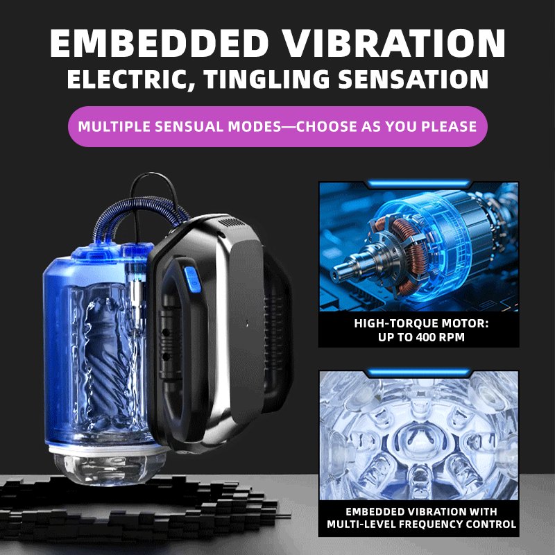 Dual-Grip Turbo Suction Stroker - Male Masturbator