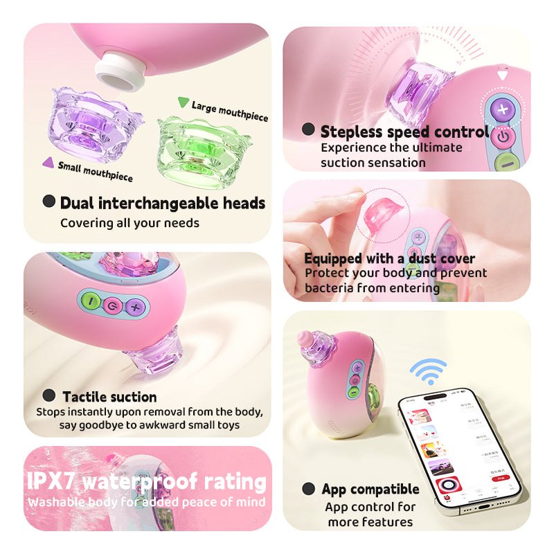 Dual-Head Clitoral Suction Vibe - Clit Sucker Toy