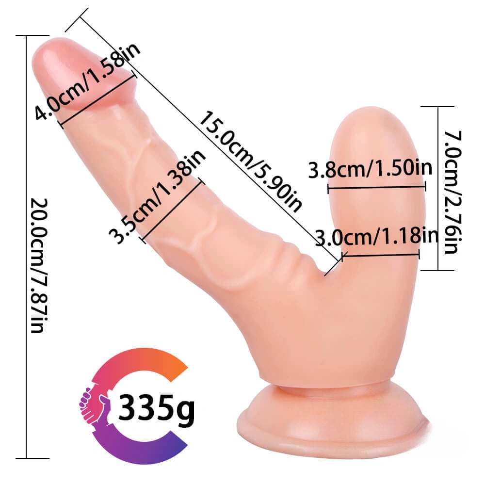 Dual Head Double Dildo 7.87in - Double Ended PVC Dildo