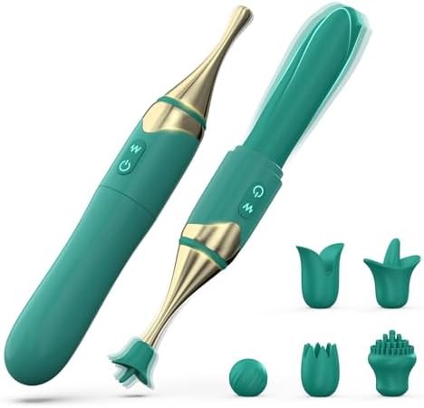 2-in-1 Metal Silicone Wand Vibrator - Wand Massager