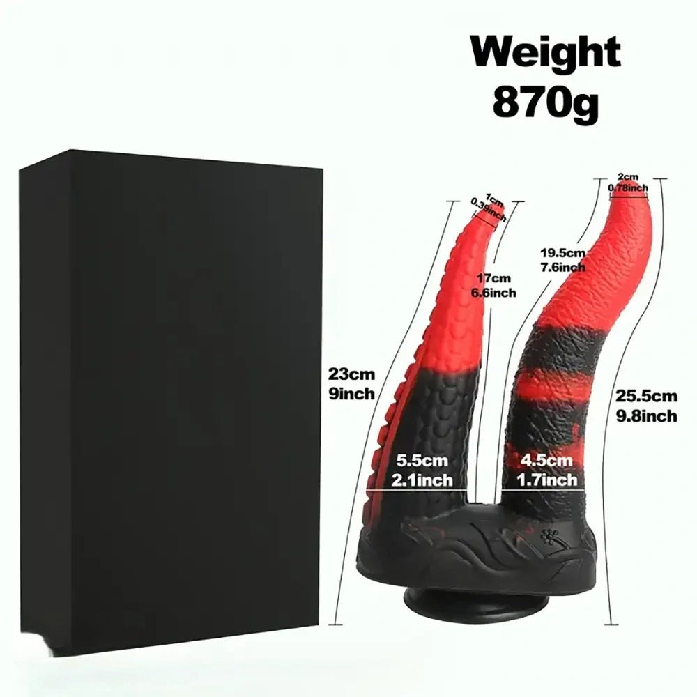 Dual Head Tentacle Fantasy Dildo - Silicone Dragon Dildo