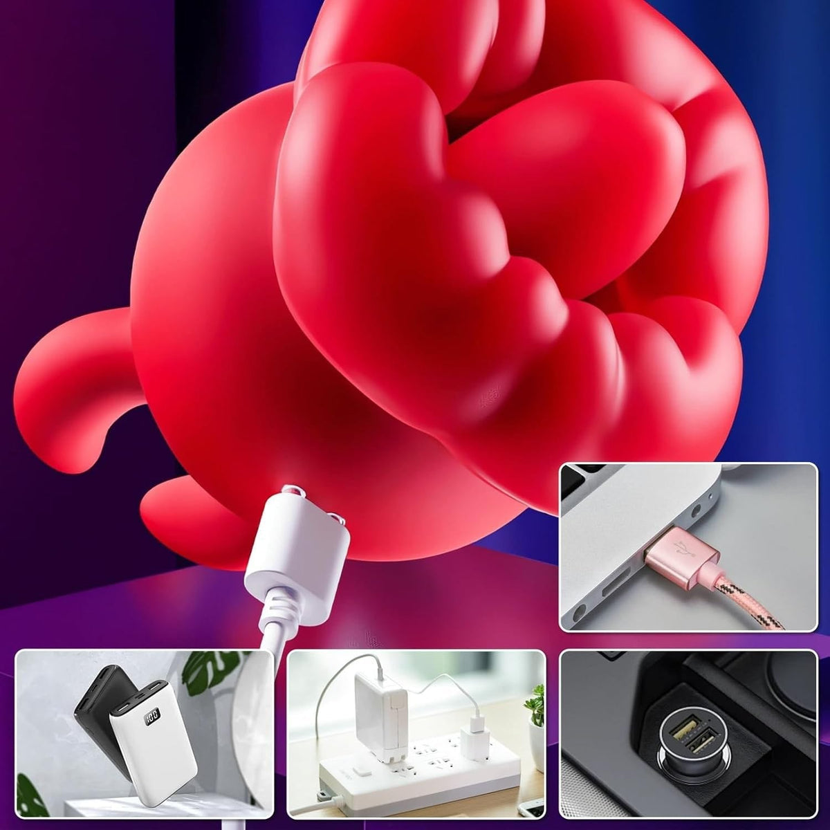Dual Horn Tongue Licking Vibrator - Clit Stimulator Toy