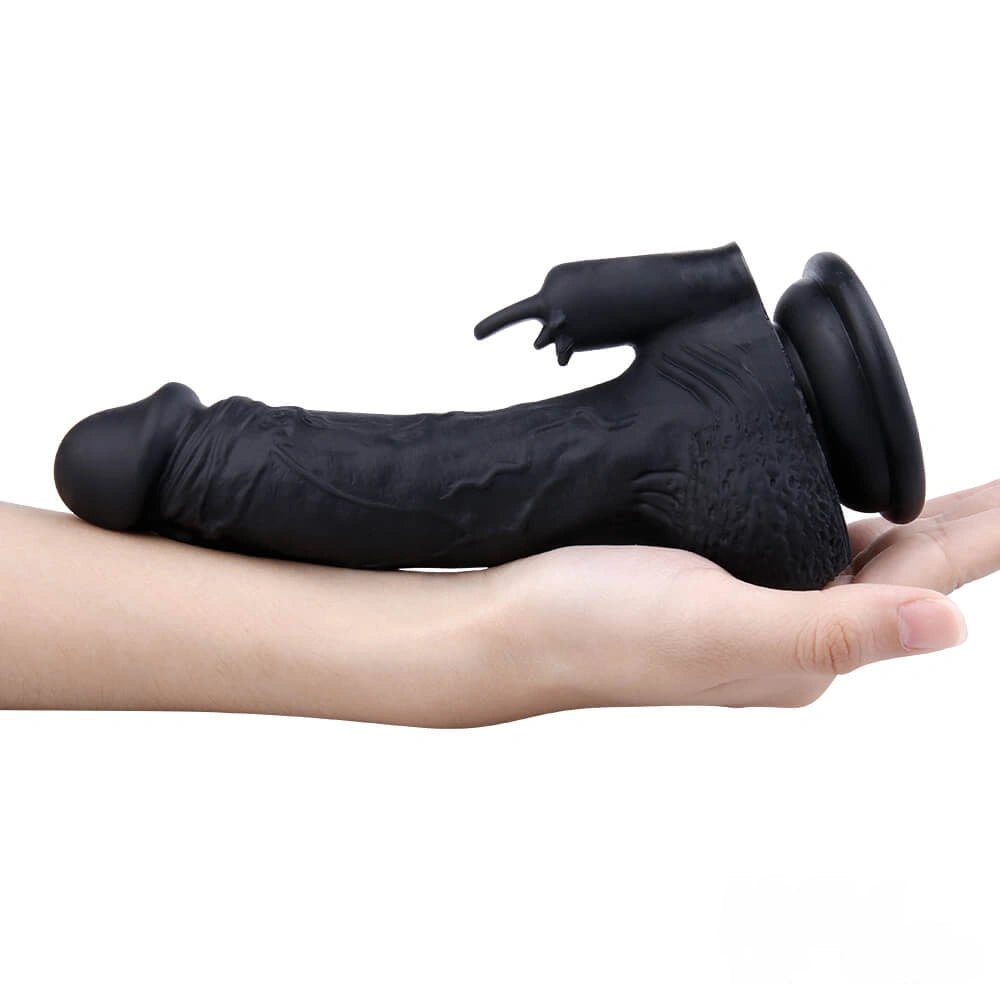 Dual Layer Black Fantasy Dildo - Curved Monster Dildo