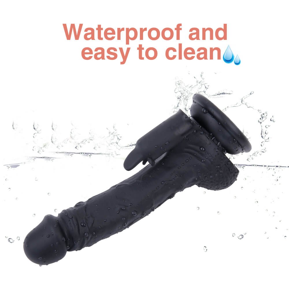 Dual Layer Black Fantasy Dildo - Curved Monster Dildo