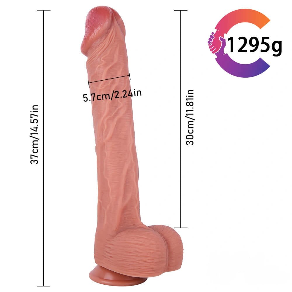Dual Layer Suction Cup Dildo - Realistic Silicone Dildo