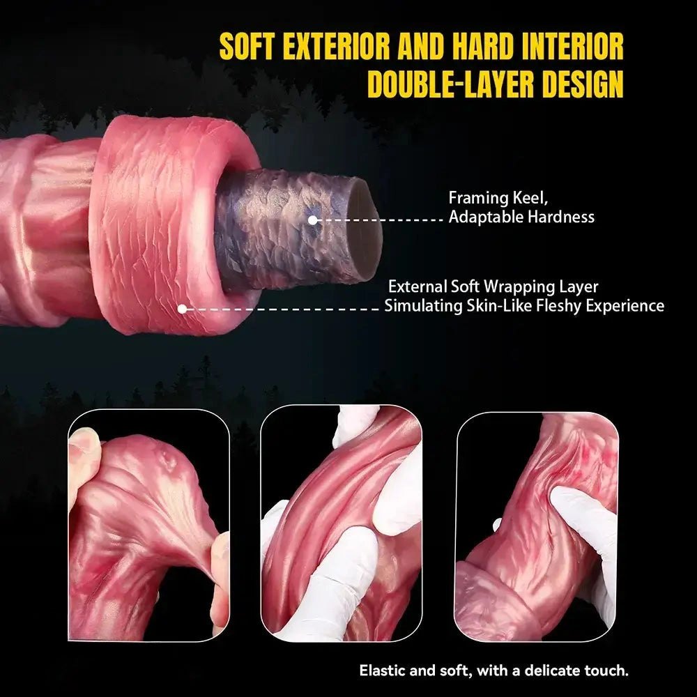 Dual Layer Horse Knot Dildo - Animal Knot Fantasy Dildo