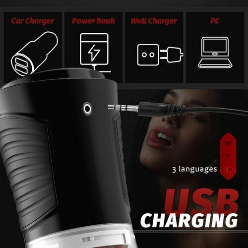 Dual Layer Stroker Cup - Male Masturbator with Tongue