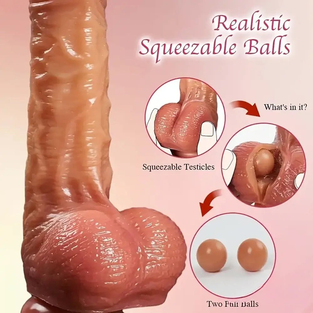 Dual Layer Sliding Skin Dildo 8.46 in - Soft Sex Toy