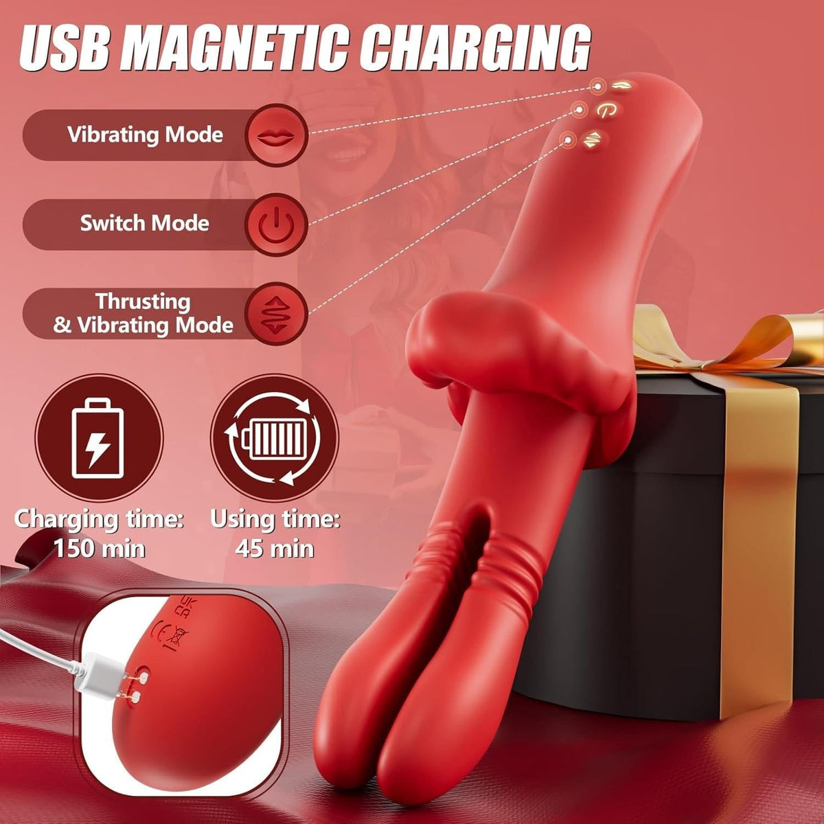 Dual Lip Thrusting Rabbit Vibrator - Rabbit G-Spot Vibrator