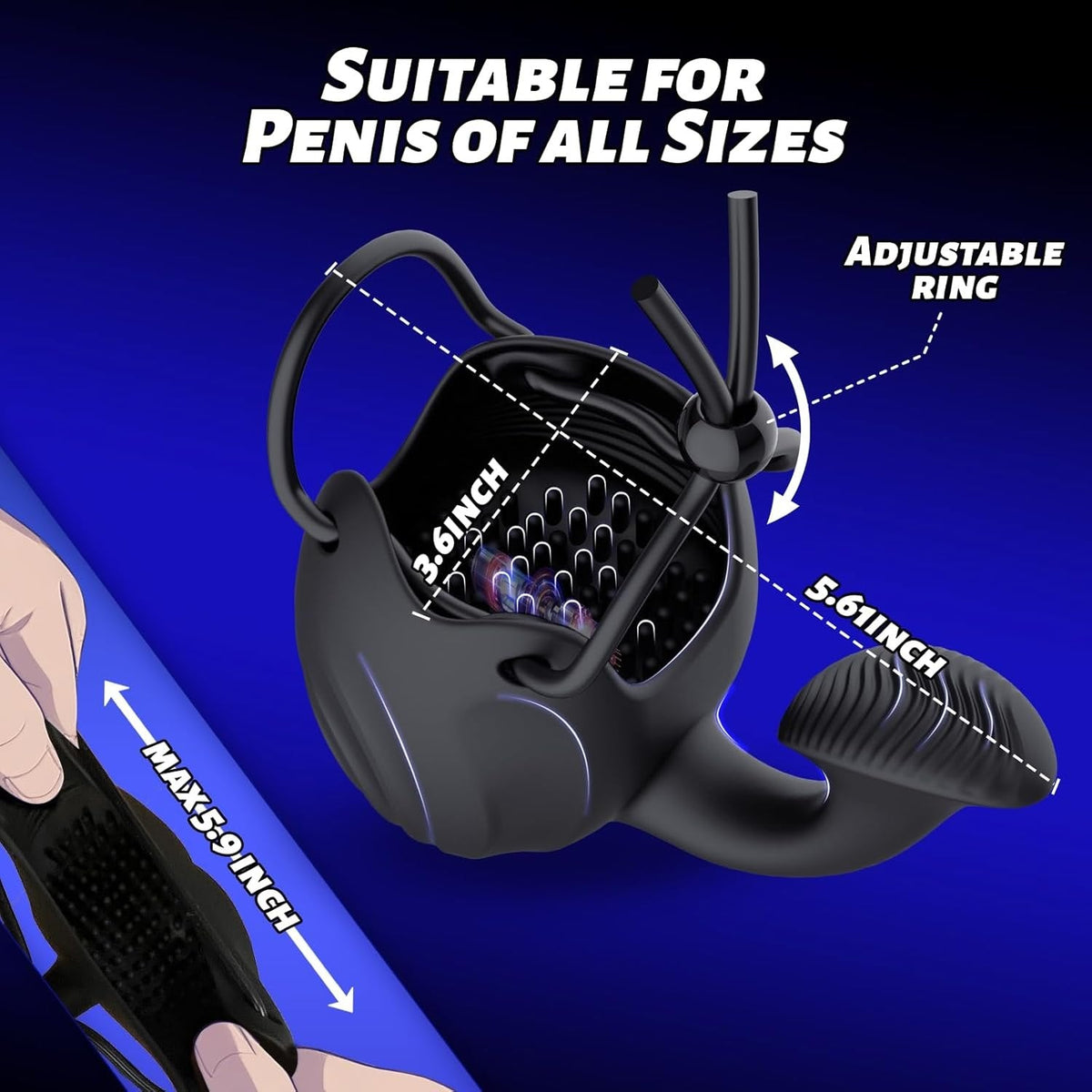 Dual-Motor 3-in-1 Cock Ring - Vibrating Penis Ring Set