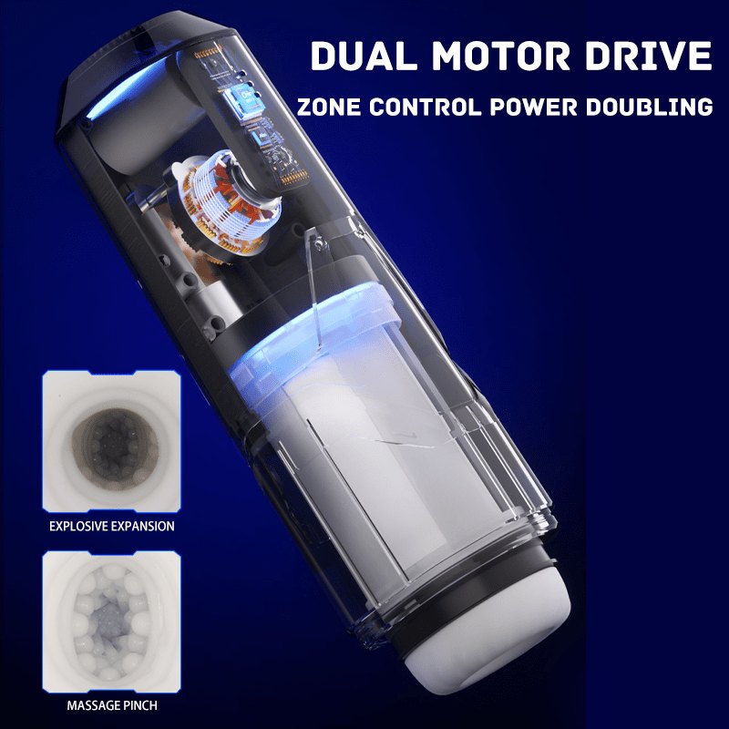 Dual Motor Pinch Male Stroker - Male Masturbator Toy