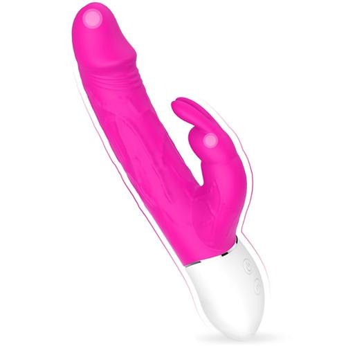Dual Motor Rabbit Vibrator 8.5 in - G-Spot Rabbit Vibrator
