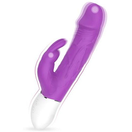 Dual Motor Rabbit Vibrator 8.5 in - G-Spot Rabbit Vibrator
