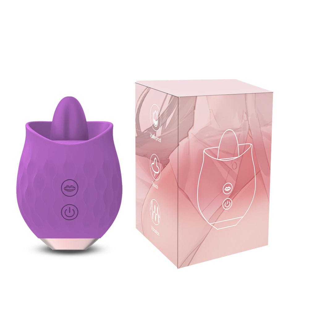 Dual Motor Rose Licking Vibrator - Clit Sucker Toy