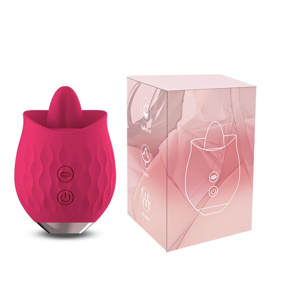 Dual Motor Rose Licking Vibrator - Clit Sucker Toy