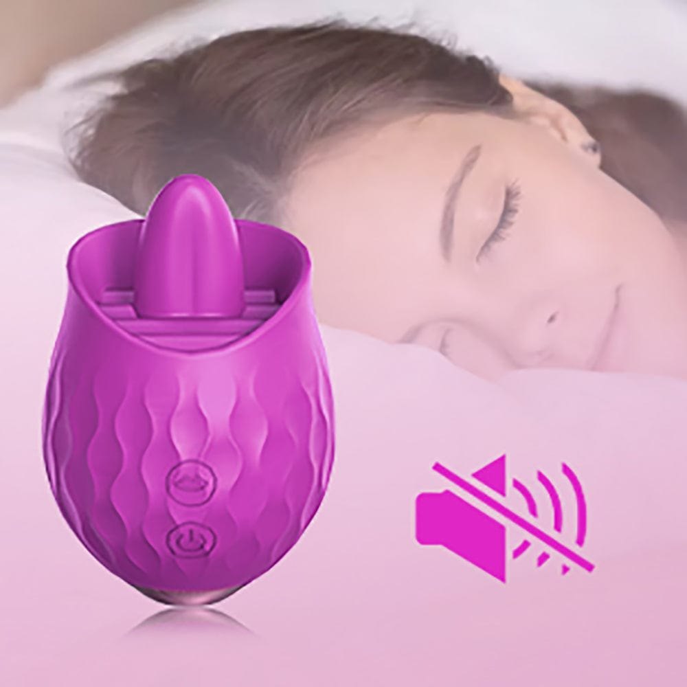 Dual Motor Rose Licking Vibrator - Clit Sucker Toy