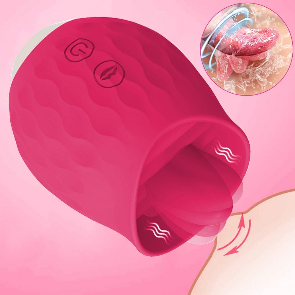 Dual Motor Rose Licking Vibrator - Clit Sucker Toy
