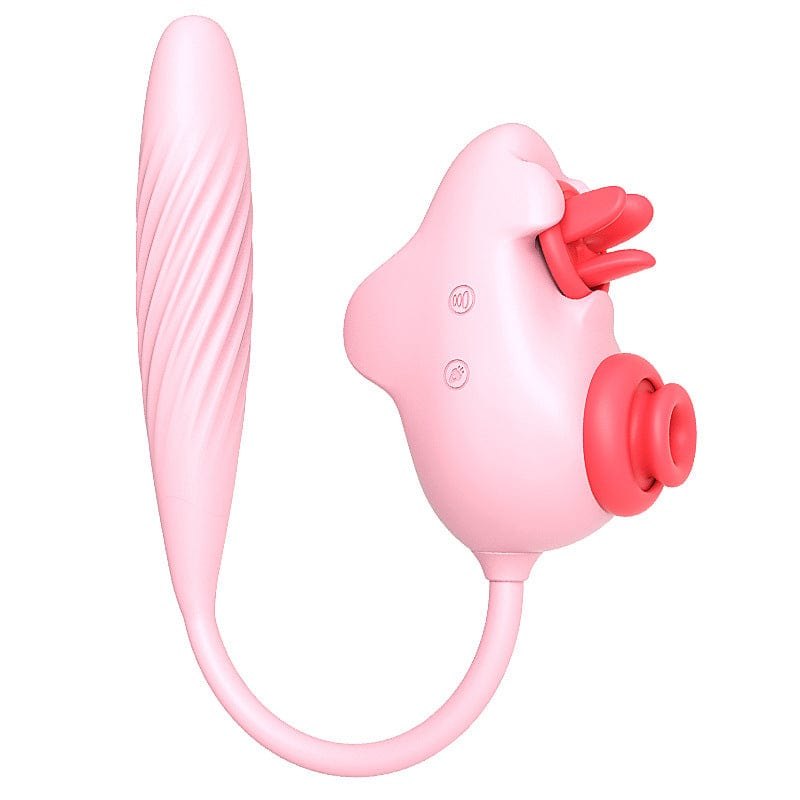 Dual Motor Sucking Vibrator - G-Spot Silicone Toy
