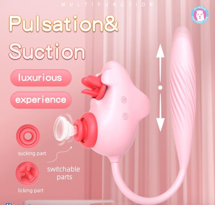 Dual Motor Sucking Vibrator - G-Spot Silicone Toy
