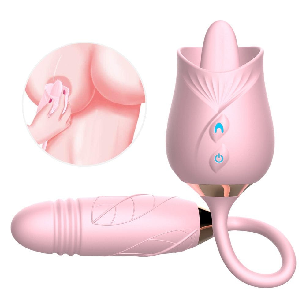 Dual Motor Tongue Vibrator - Clit Sucking Rose Toy