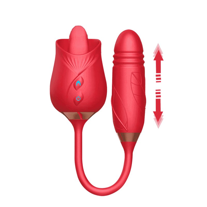 Dual Motor Tongue Vibrator - Clit Sucking Rose Toy