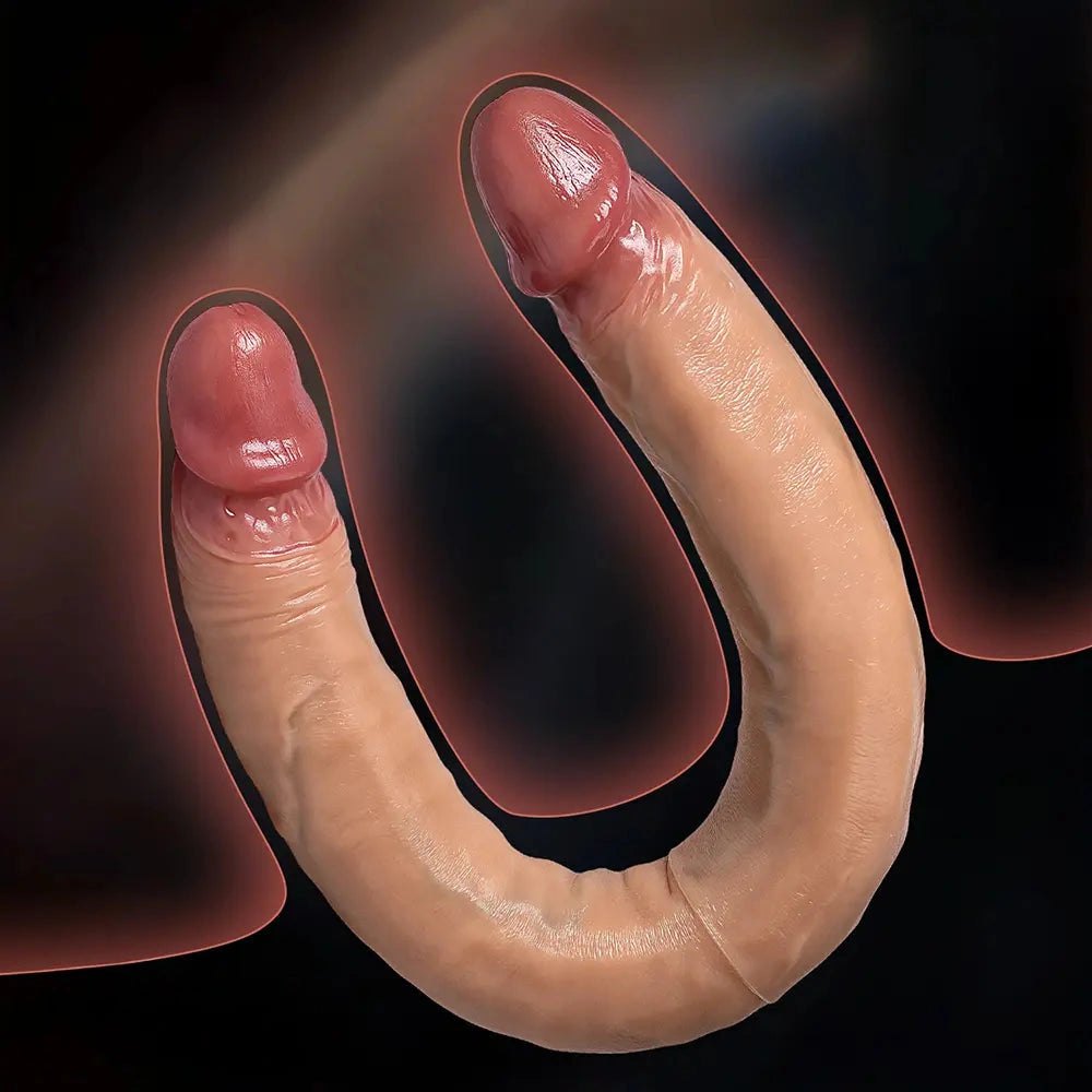 Dual Sided Silicone Dildo 18in - Strap On Harness Dildo