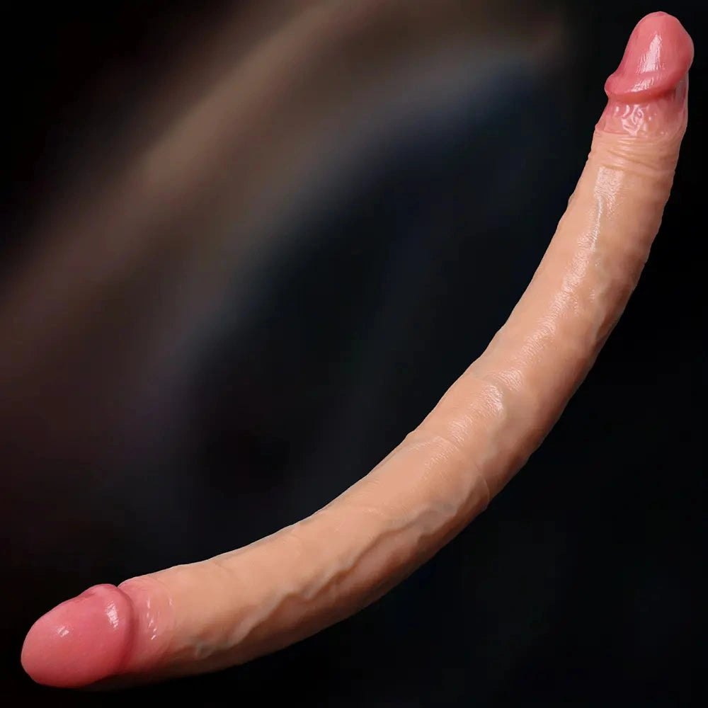 Dual Sided Silicone Dildo 18in - Strap On Harness Dildo