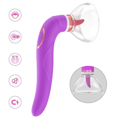 Clitoral Suction Tongue Vibrator - Dual Suction Clit Stimulator