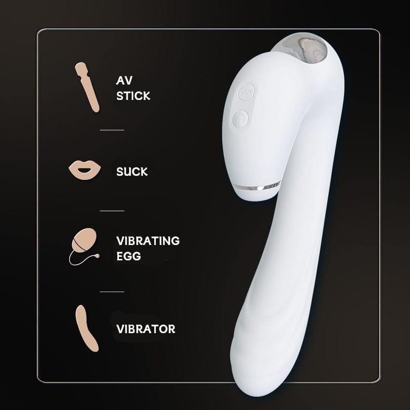Dual Suction & G-Spot Wand Vibrator - Clitoral Suction Vibrator