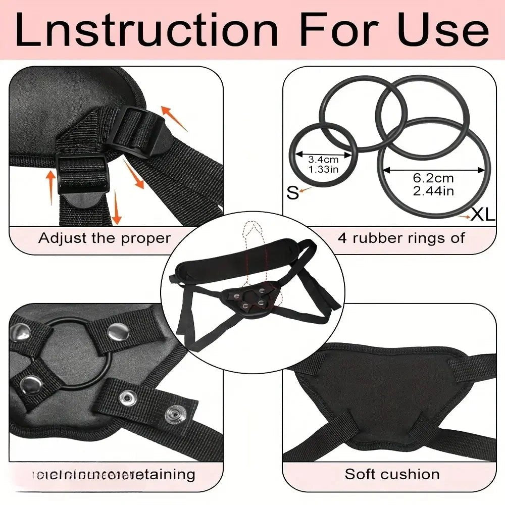 Dual-Tone Strap-On Dildo - Strap On Harness Dildo