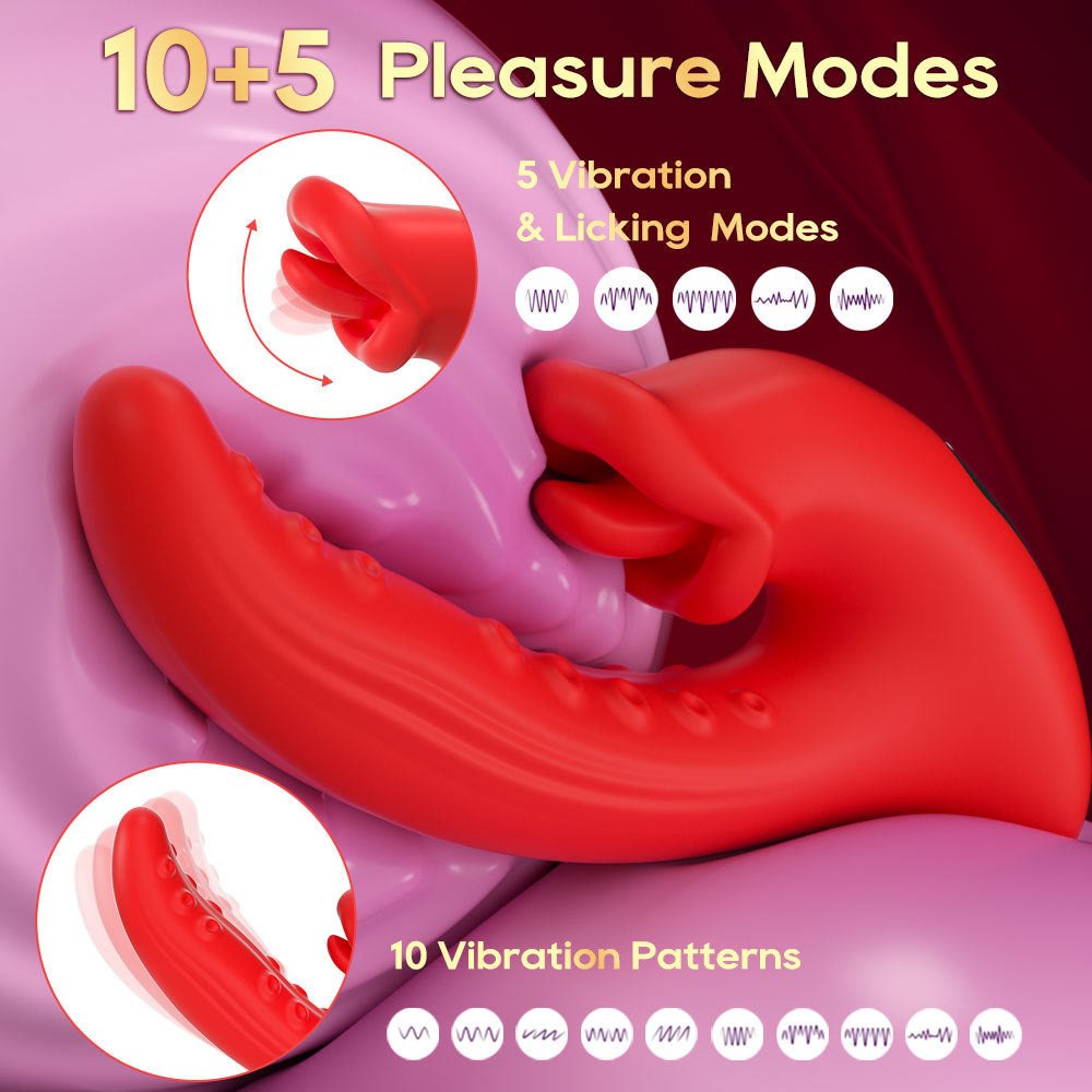 Dual Tongue Licking Rabbit Vibrator - G Spot Rabbit Vibrator