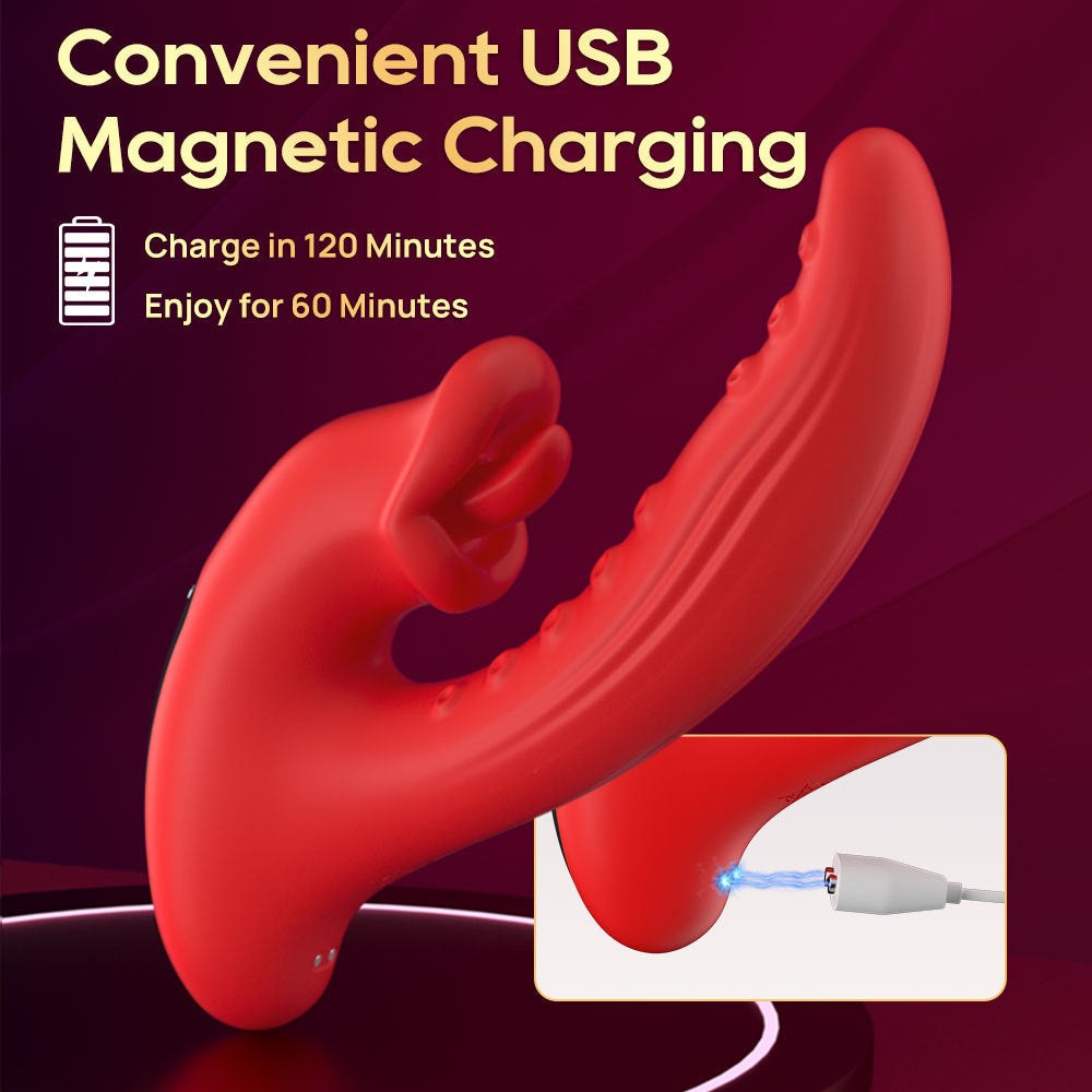 Dual Tongue Licking Rabbit Vibrator - G Spot Rabbit Vibrator