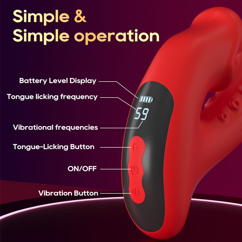 Dual Tongue Licking Rabbit Vibrator - G Spot Rabbit Vibrator