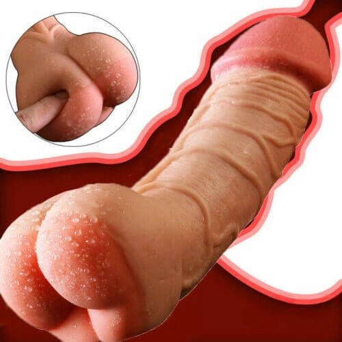 Dual Use Realistic Dildo 8.46 in - Flesh Anal Play Dildo
