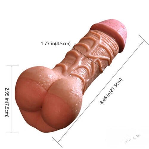 Dual Use Realistic Dildo 8.46 in - Flesh Anal Play Dildo