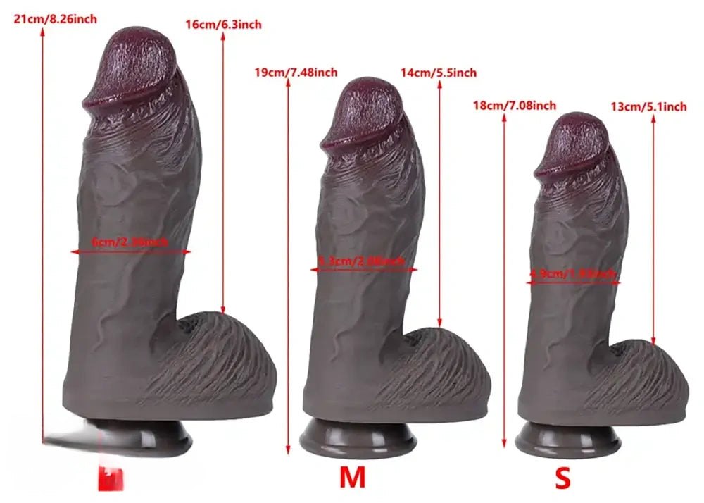 Ebony Curved G-Spot Dildo - Silicone Realistic Dildo