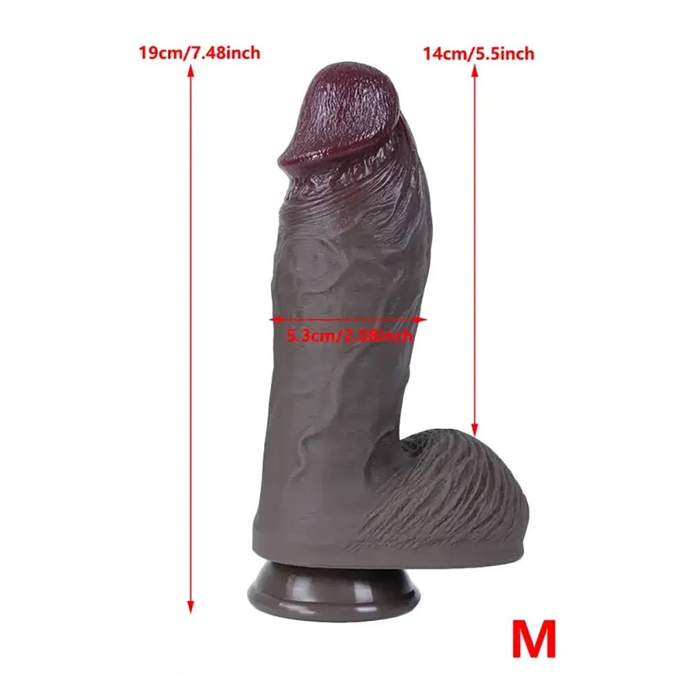 Ebony Curved G-Spot Dildo - Silicone Realistic Dildo