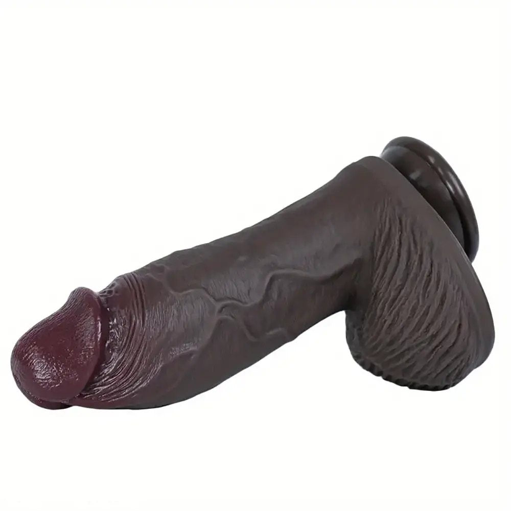 Ebony Curved G-Spot Dildo - Silicone Realistic Dildo