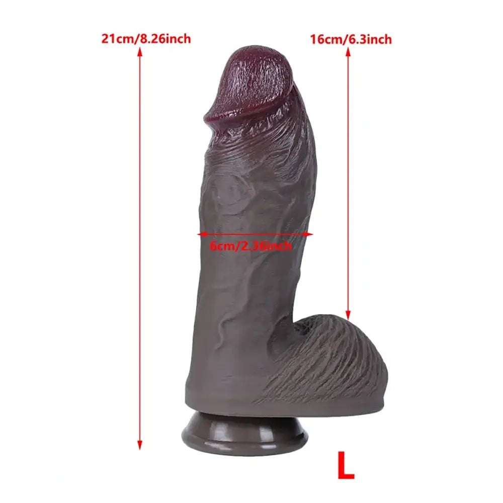 Ebony Curved G-Spot Dildo - Silicone Realistic Dildo
