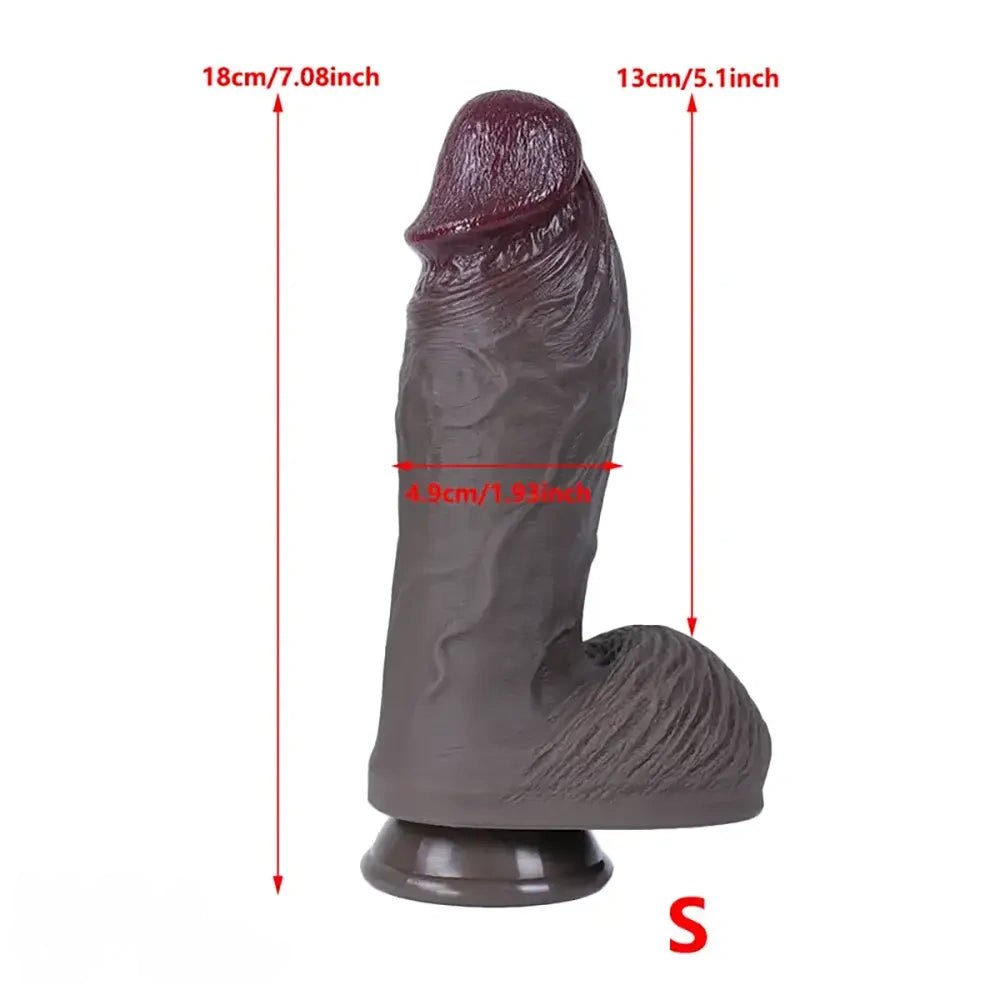 Ebony Curved G-Spot Dildo - Silicone Realistic Dildo