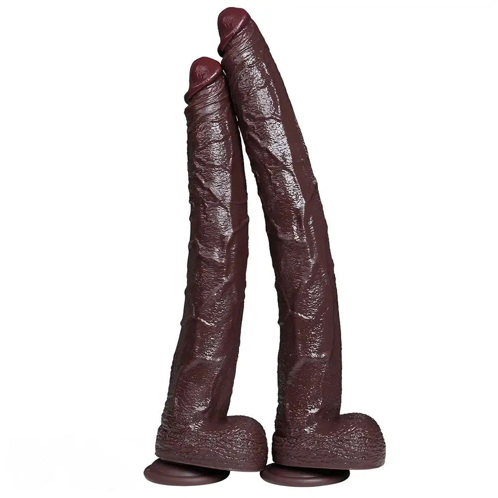 Ebony Curved Thick Dildo - Huge Silicone Dildo
