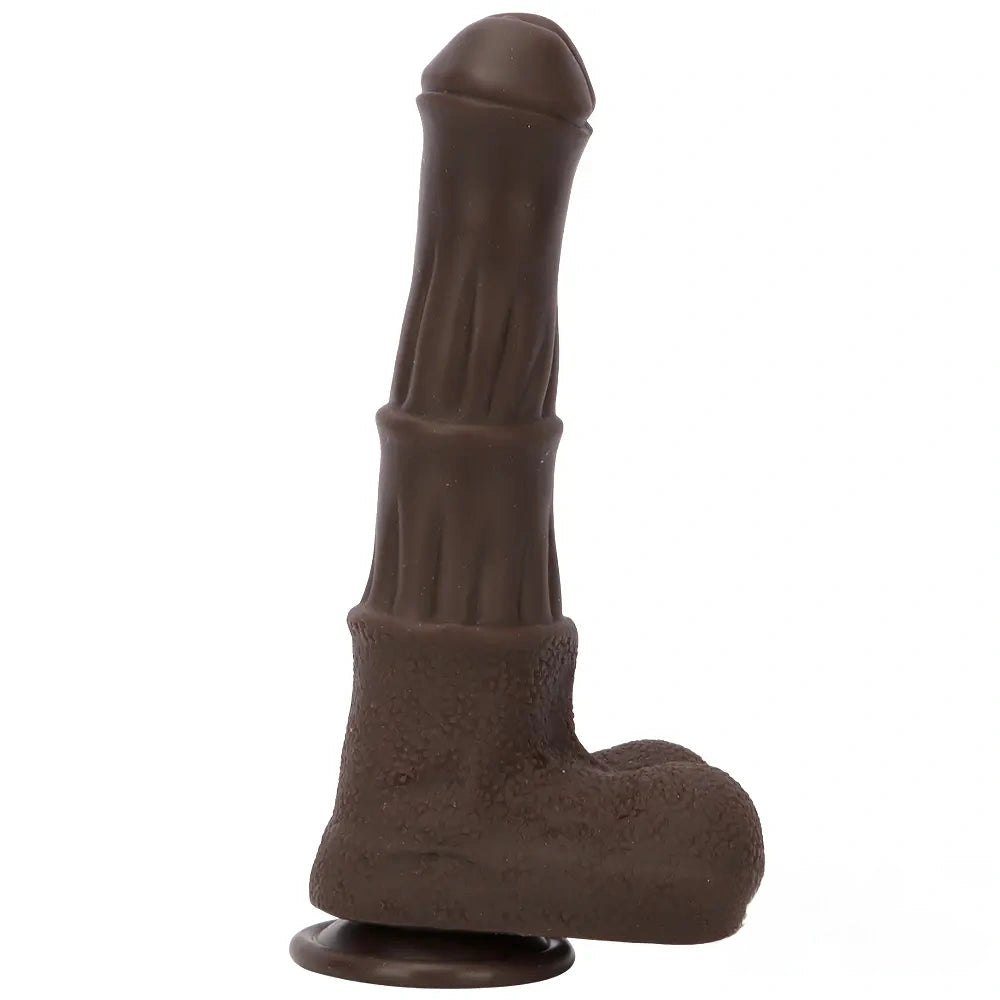 Ebony Horse Silicone Dildo - Animal Style Knot Dildo