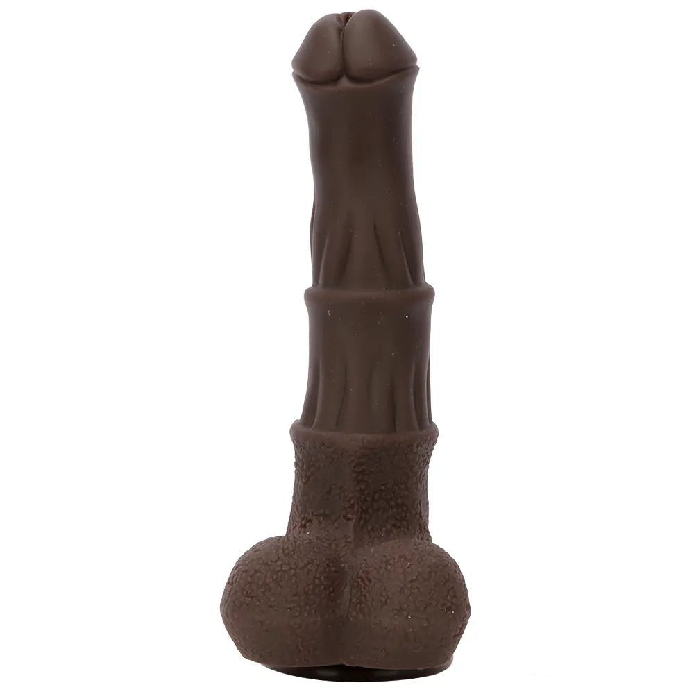 Ebony Horse Silicone Dildo - Animal Style Knot Dildo
