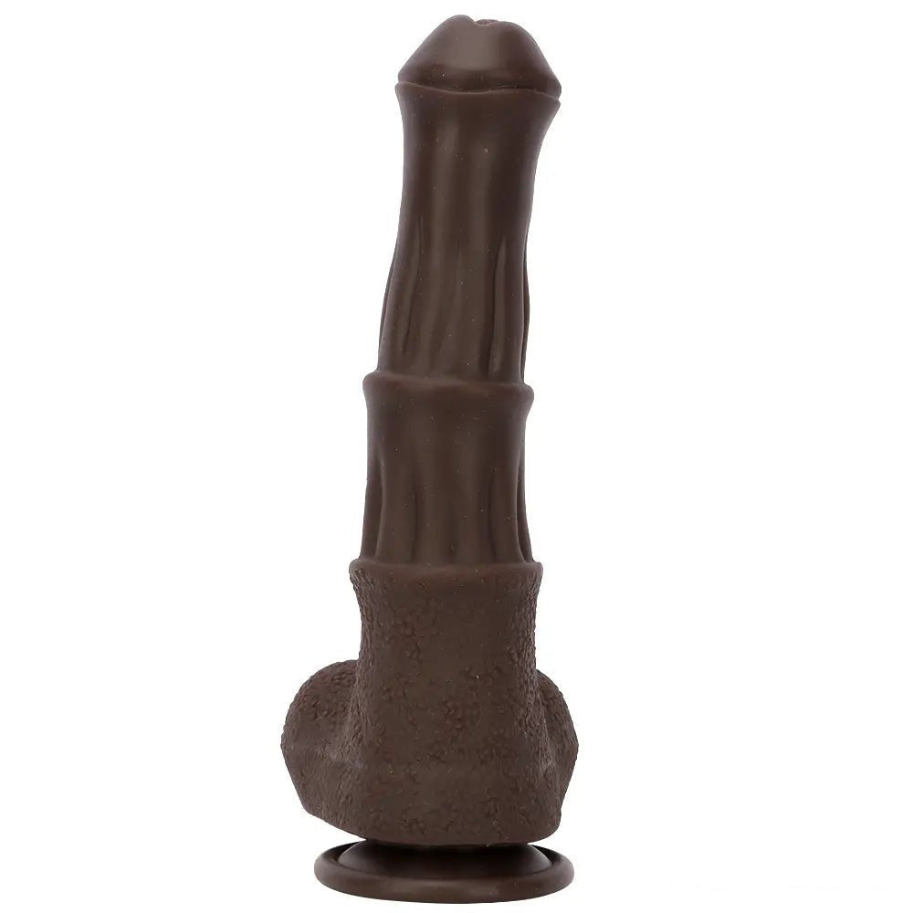 Ebony Horse Silicone Dildo - Animal Style Knot Dildo