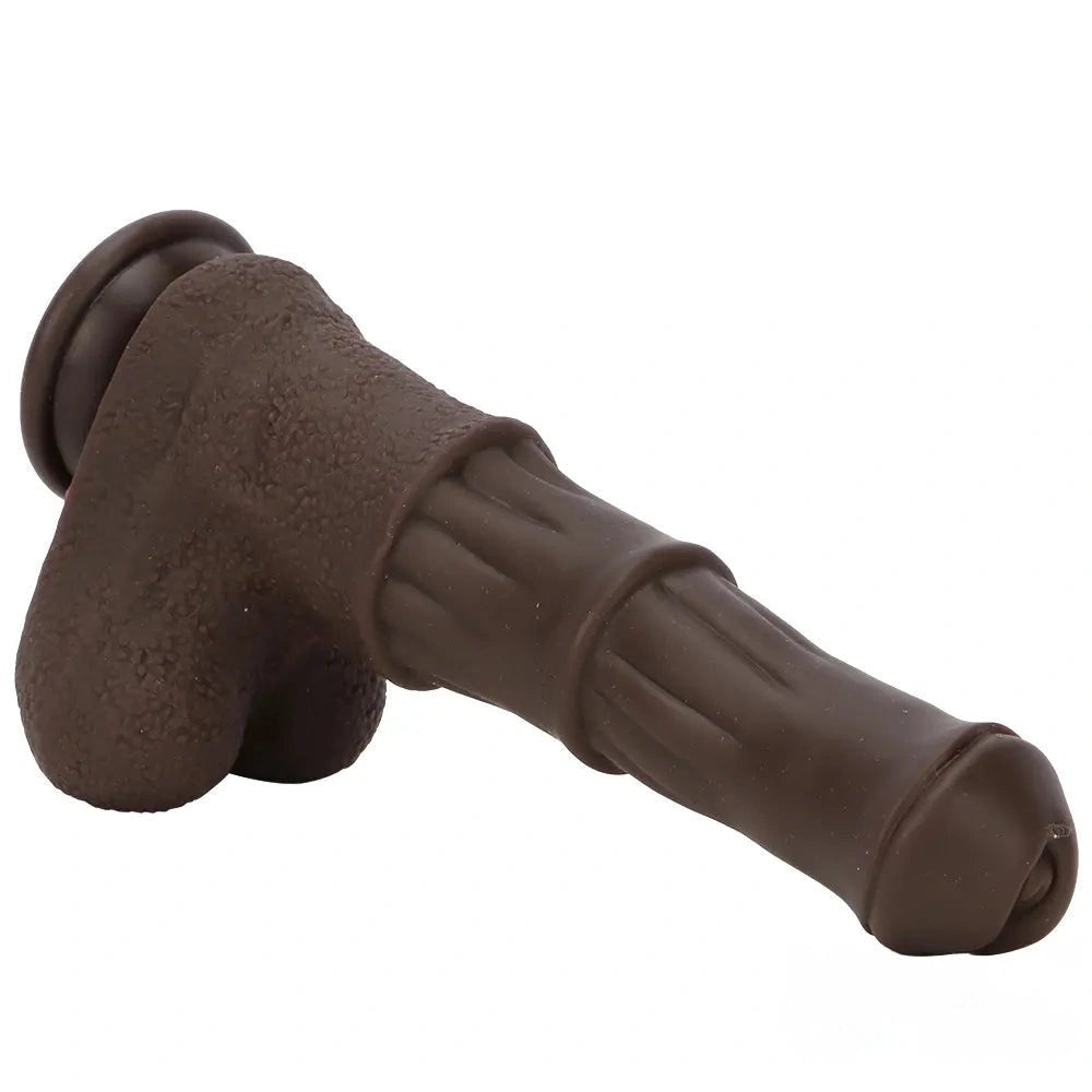 Ebony Horse Silicone Dildo - Animal Style Knot Dildo
