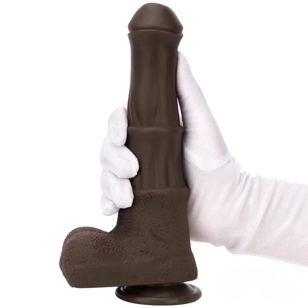Ebony Horse Silicone Dildo - Animal Style Knot Dildo